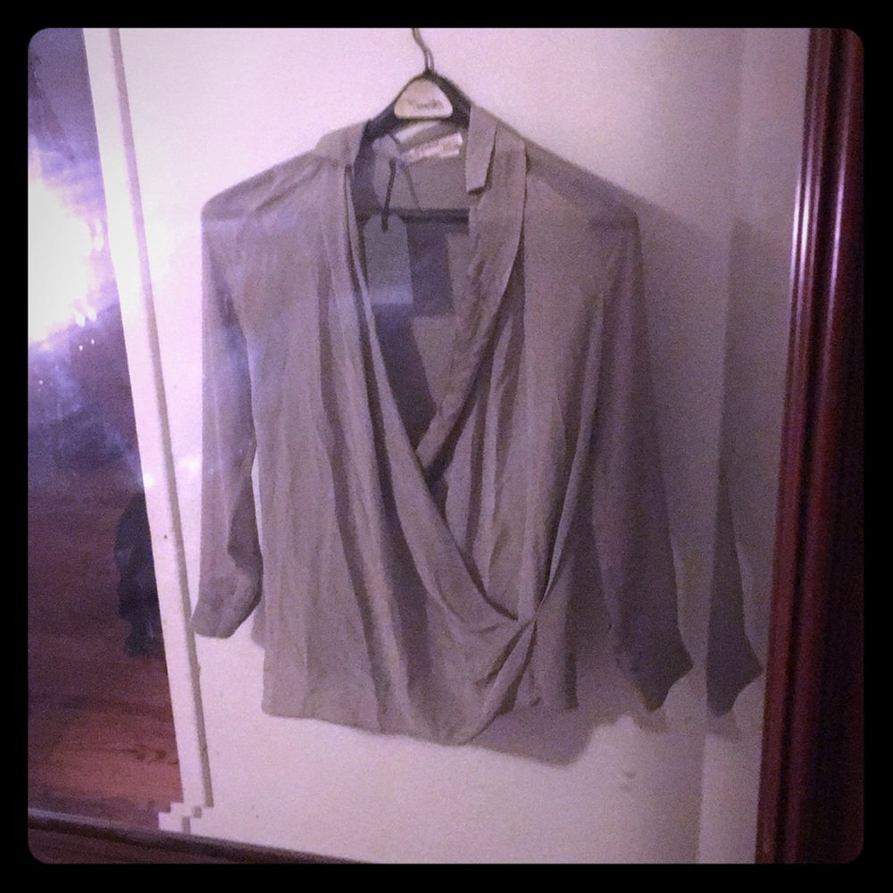 ALLSAINTS SILK DRESS SHIRT SIZE 4